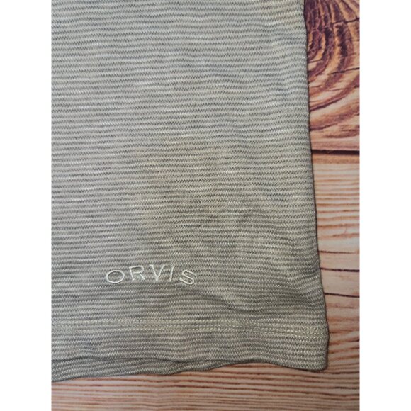 Orvis Classic Collection Long Sleeve Crew Shirt Large Gray Striped - Picture 6 of 8